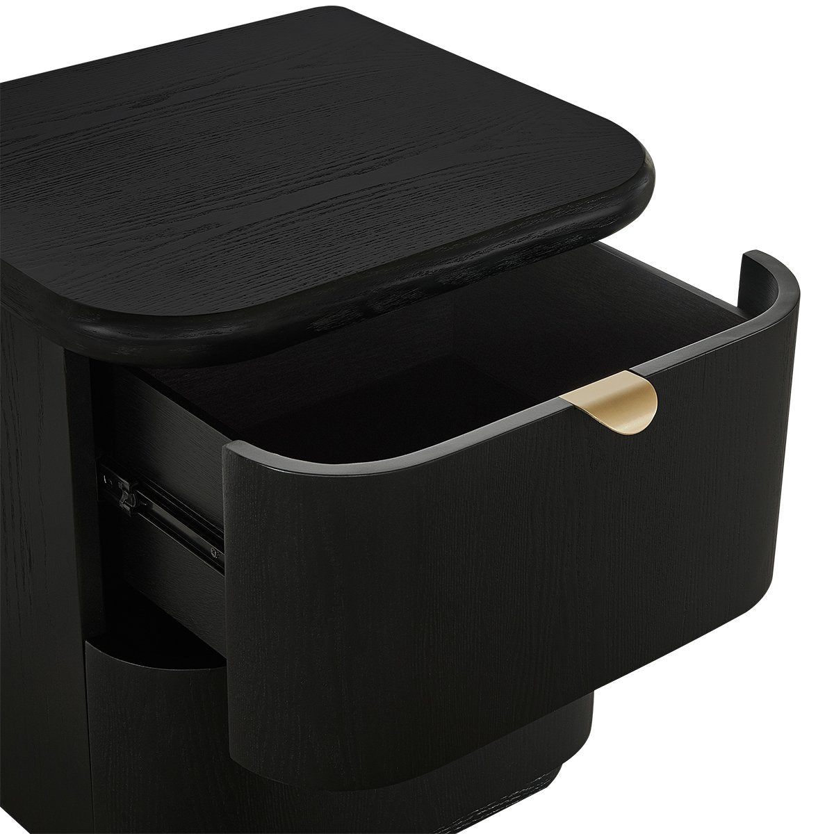Lina 50x55cm Bedside Table - Black