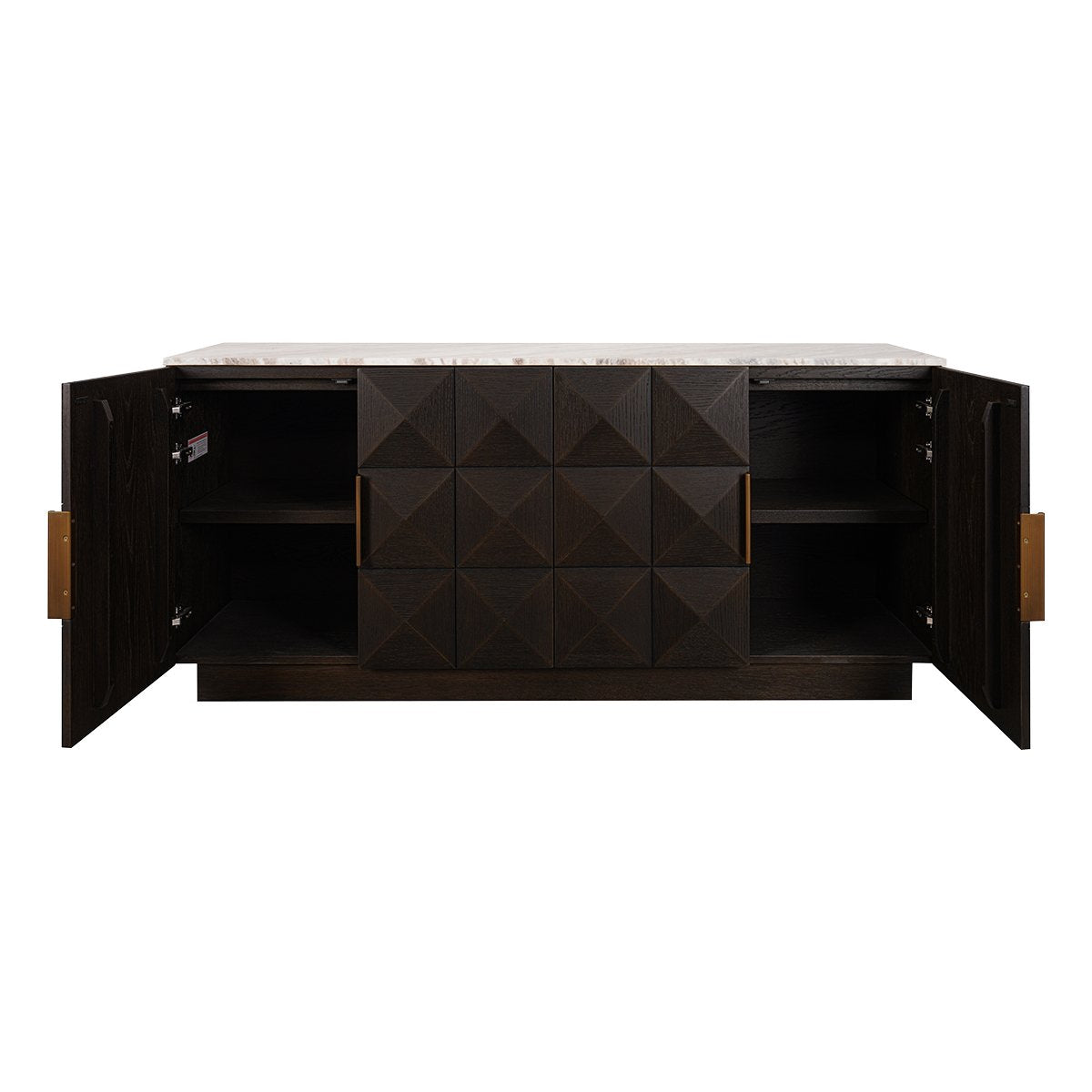 Benedict Smoked Oak Buffet - River Brown Marble