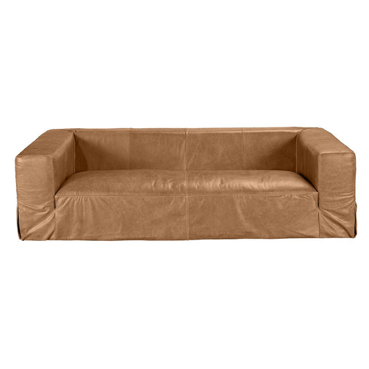 Pomona 3 Seater Sofa - Light Brown Leather