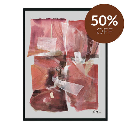 Ruby Abstract Canvas Painting