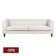 Tuxedo 3 Seater Tufted Sofa - Natural Linen