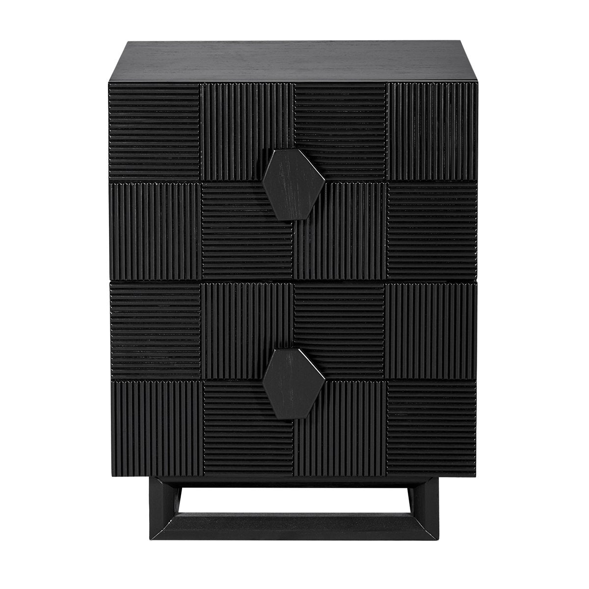 Alton 50x65cm Bedside Table - Black