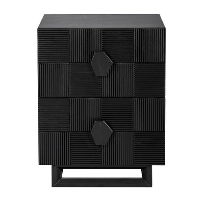 Alton 50x65cm Bedside Table - Black
