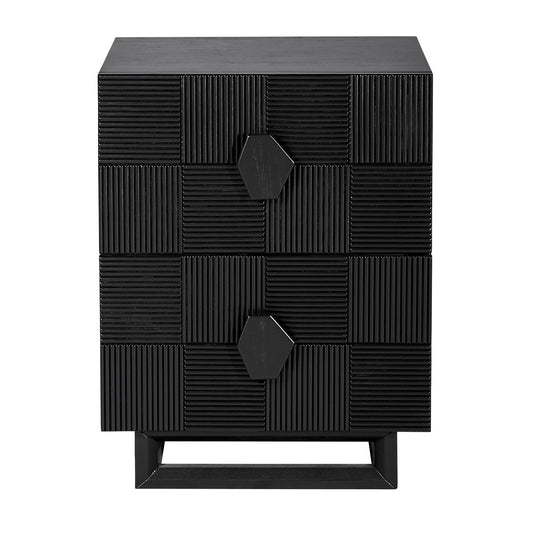 Alton 50x65cm Bedside Table - Black