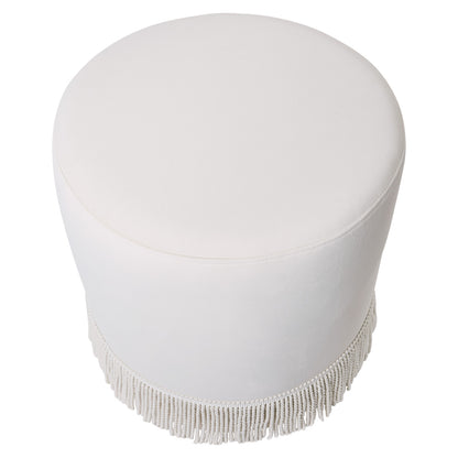 Nemi Stool - Ivory Velvet ** Offline pending re-order