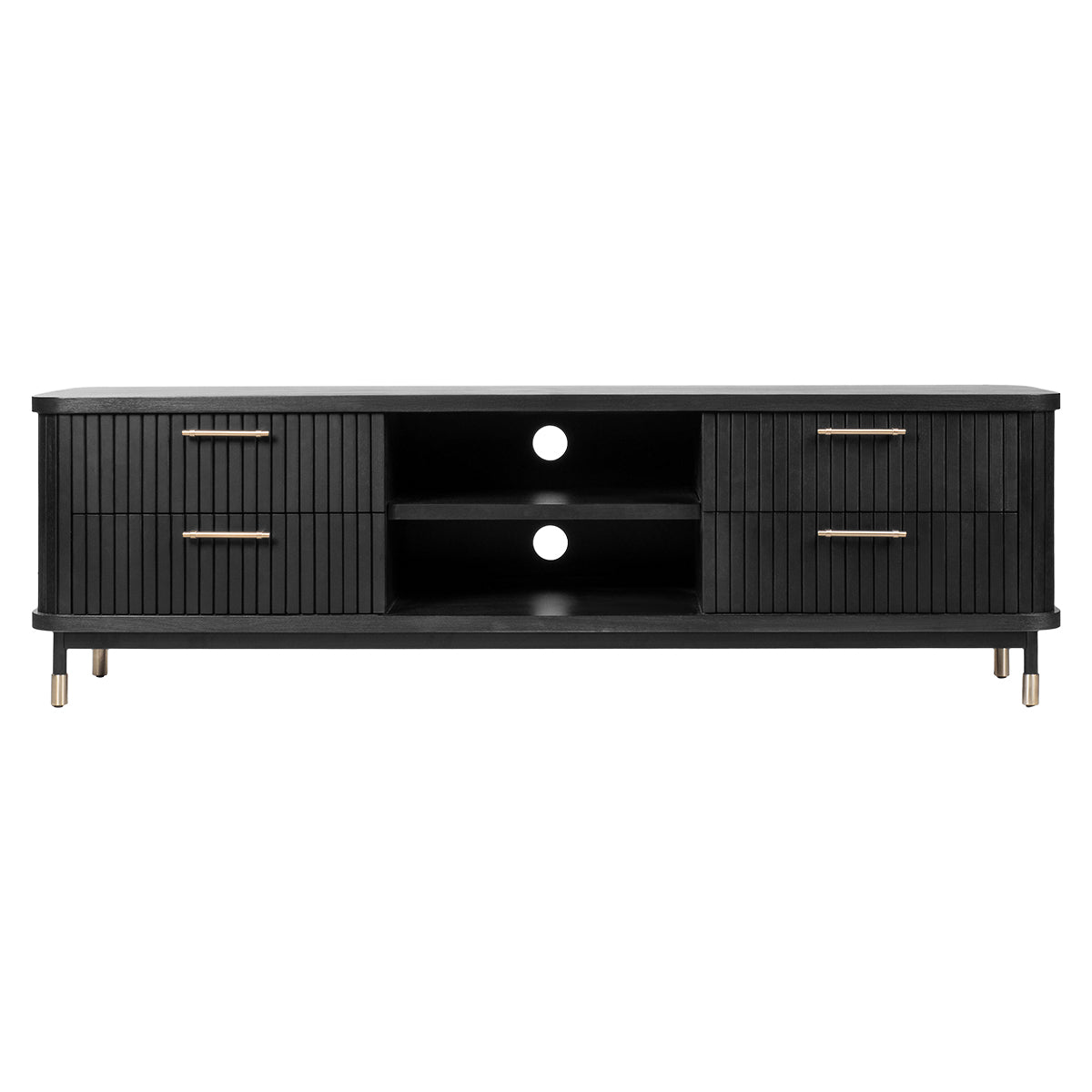 Sophia 200cm Entertainment Unit - Black - OUTLET NSW