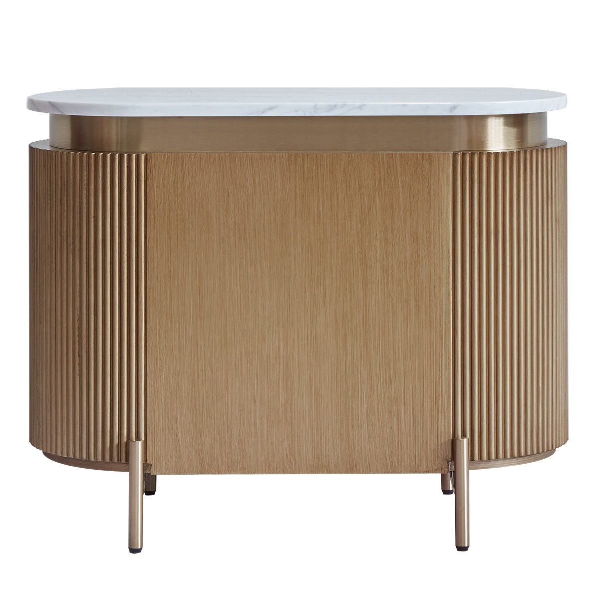 Demarco 76x60cm Bedside Table - Antique Gold