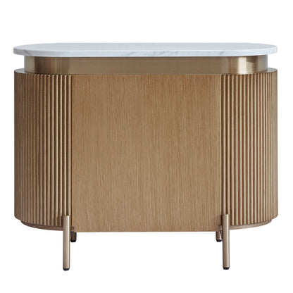 Demarco 76x60cm Bedside Table - Antique Gold