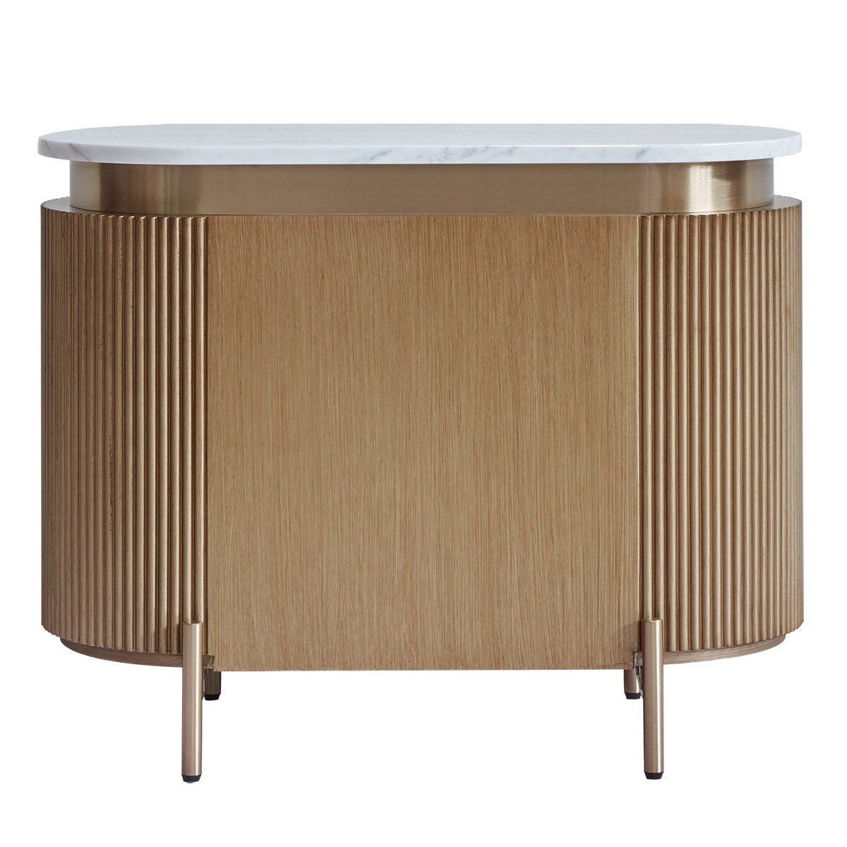Demarco 76x60cm Bedside Table - Antique Gold