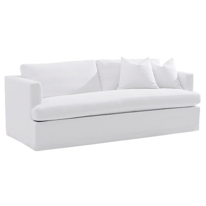 Birkshire 3 Seater Slip Cover Sofa - White Linen