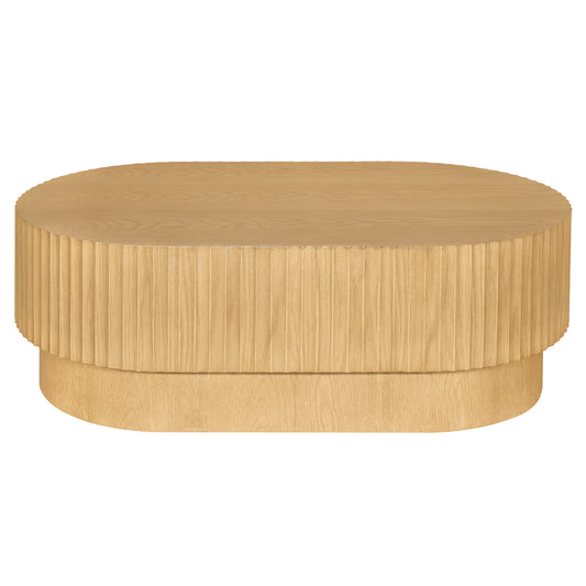 Avery Oval Coffee Table - Natural Oak