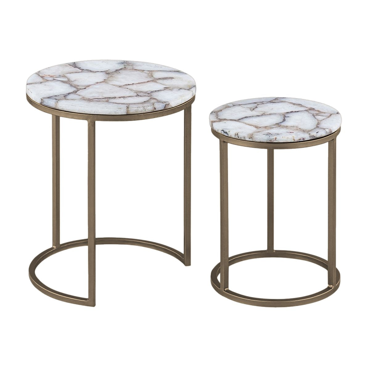 Violet Agate Nesting Side Tables