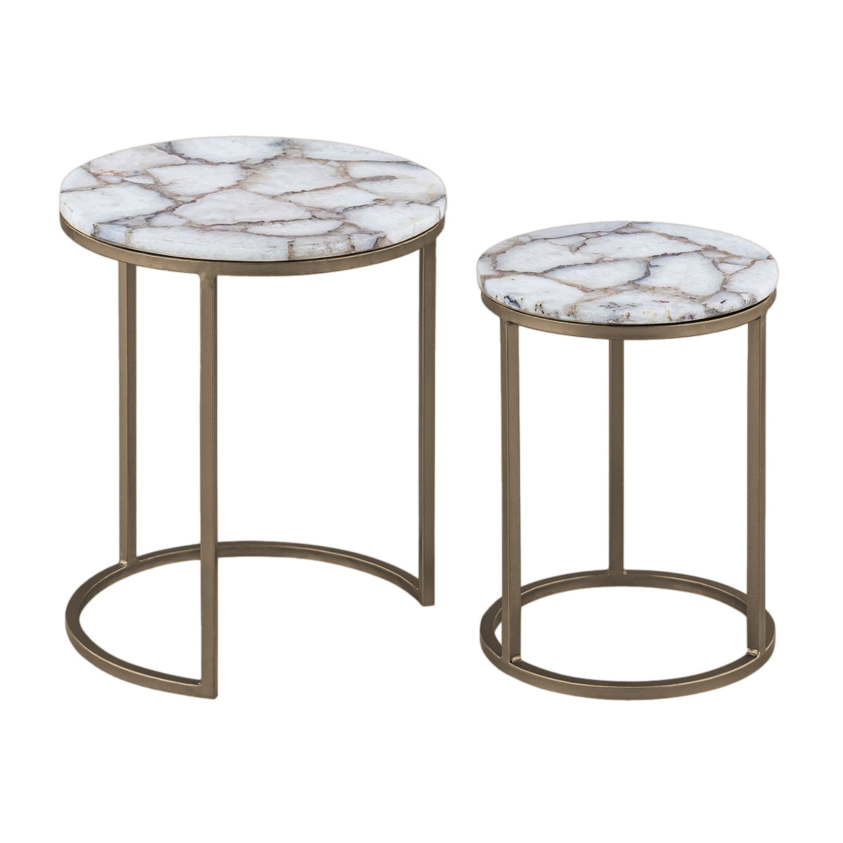 Violet Agate Nesting Side Tables