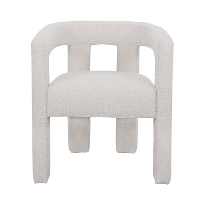 Lorenzo Arm Chair - Ivory Boucle