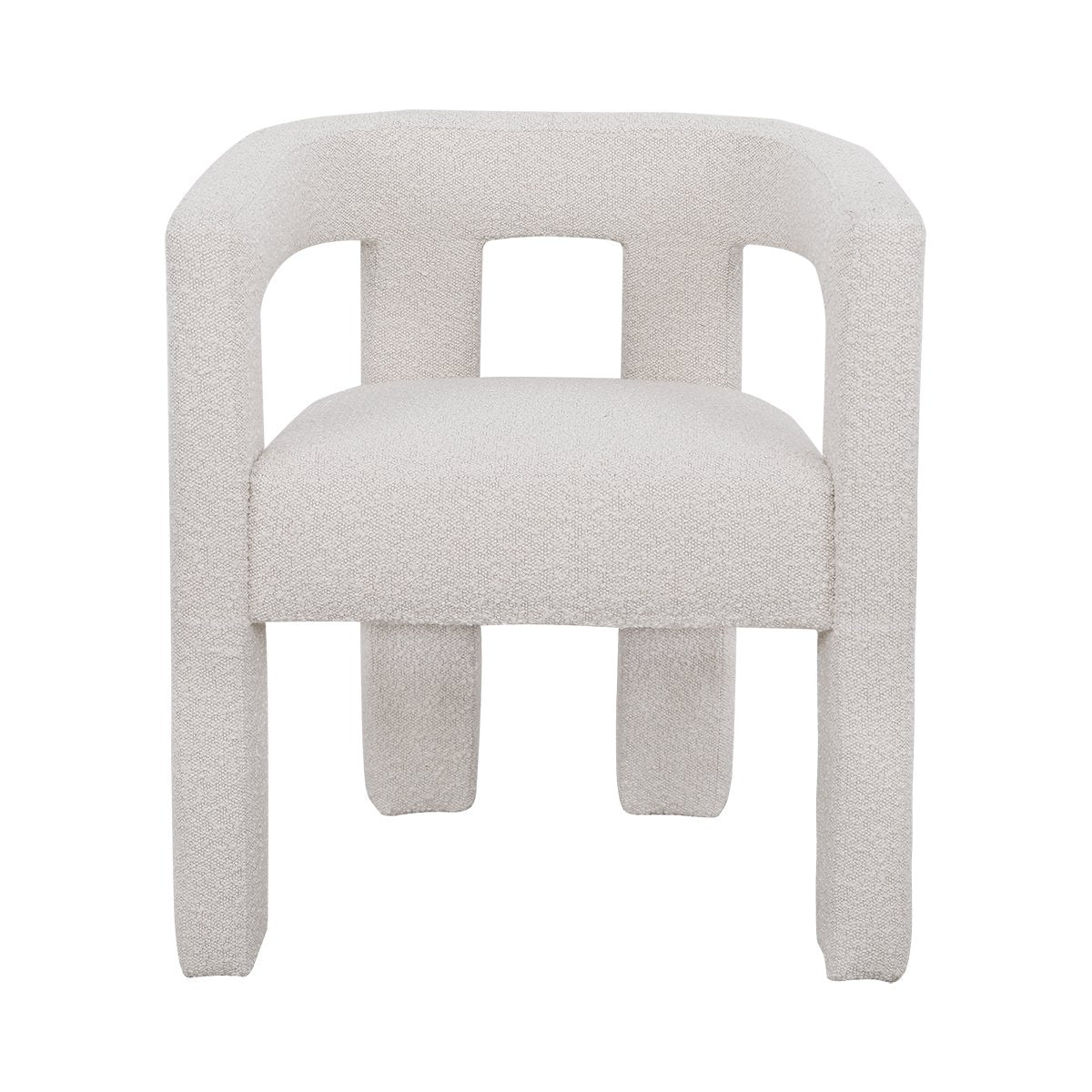 Lorenzo Arm Chair - Ivory Boucle