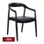 Astrid Ashwood Dining Chair - Black Leather