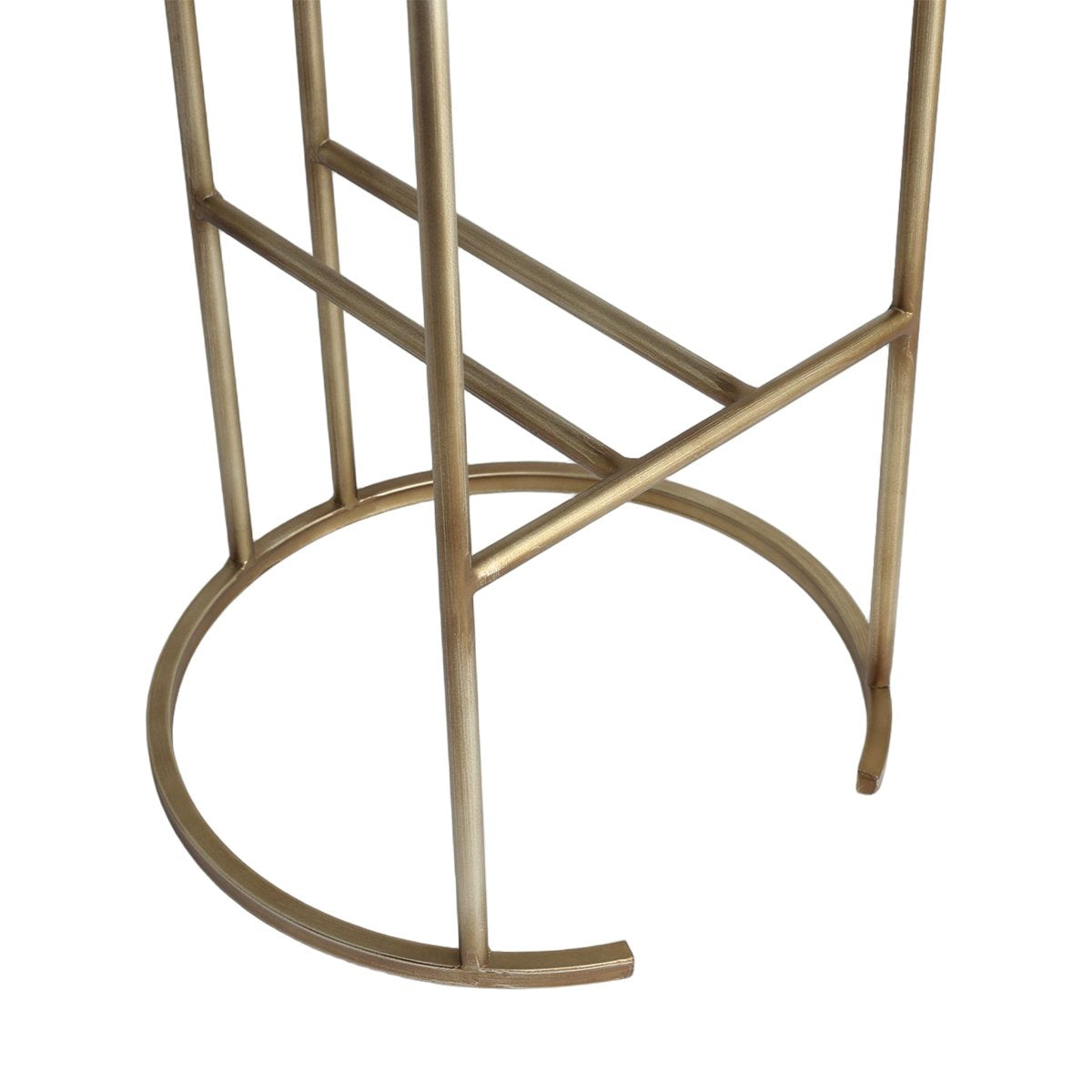 Blackley Gold Iron Kitchen Stool - Mulberry Velvet