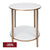 Chloe Stone Side Table - Antique Gold