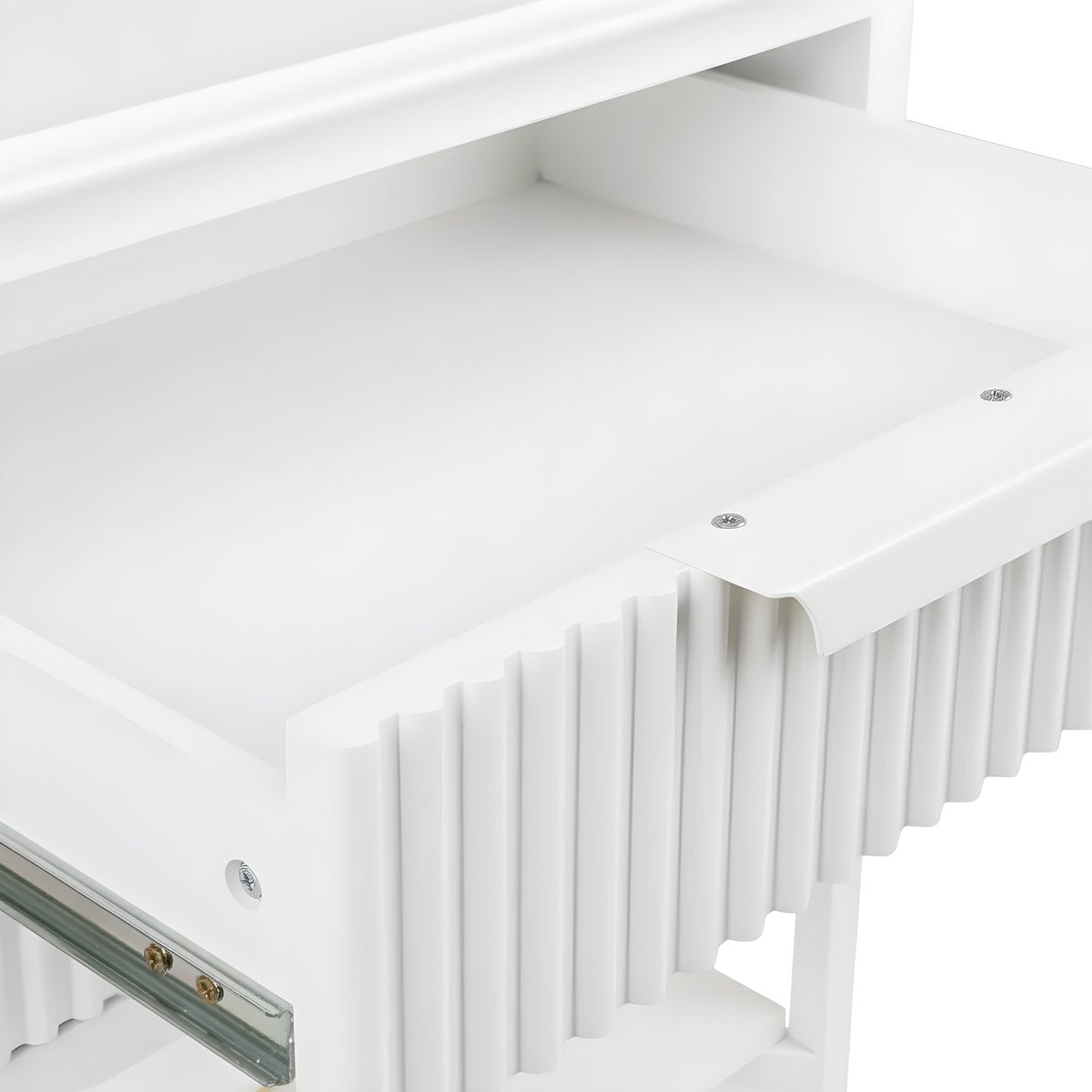 Aimee 55x60cm Bedside Table - All White
