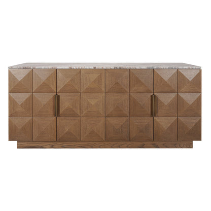 Benedict Walnut Buffet - River Brown Marble