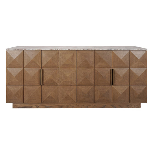 Benedict Walnut Buffet - River Brown Marble