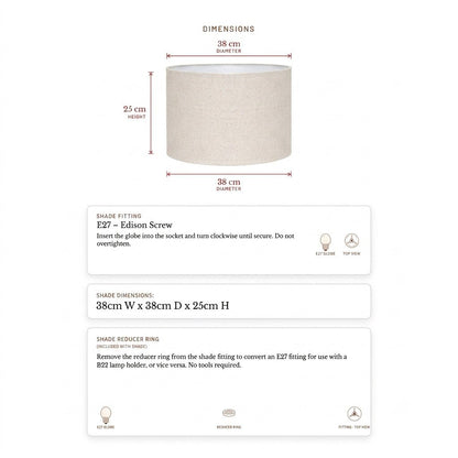 Larissa Drum Shade - Medium Natural