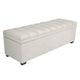Soho Storage Bench Ottoman - Off White Linen