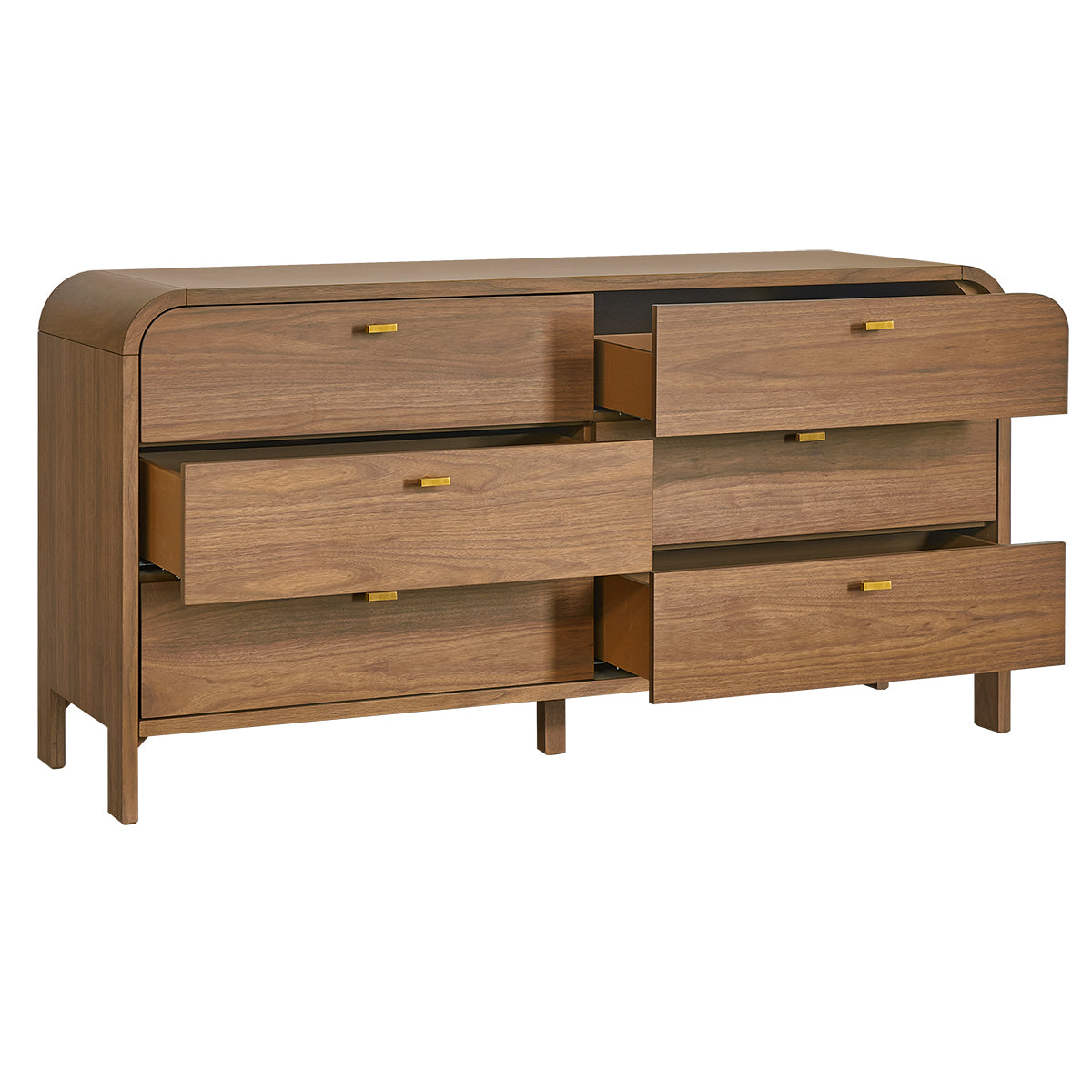 Chisholm 160cm 6 Drawer Chest - Walnut