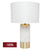 Paola Marble Table Lamp - White w White Shade