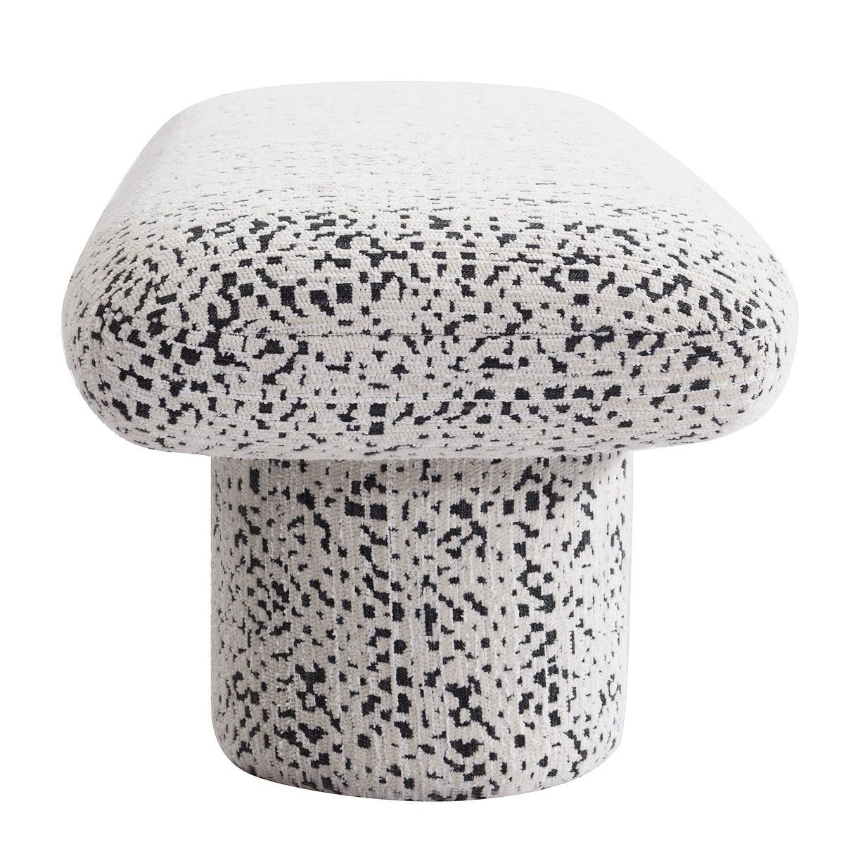 Eleanor Bench Ottoman - Charcoal Jacquard