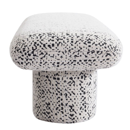 Eleanor Bench Ottoman - Charcoal Jacquard