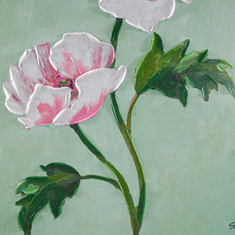 White Poppy Enhanced Canvas Print - OUTLET NSW