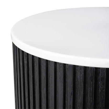Mason Round Side Table - Black - OUTLET NSW