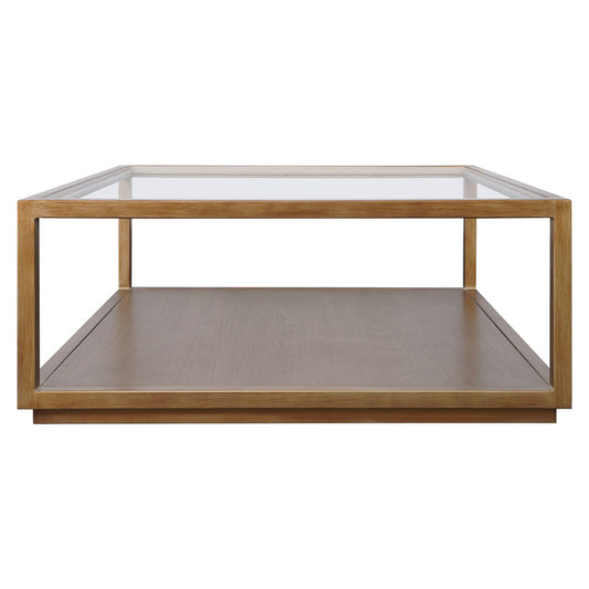 Sadie Square Coffee Table - Antique Gold