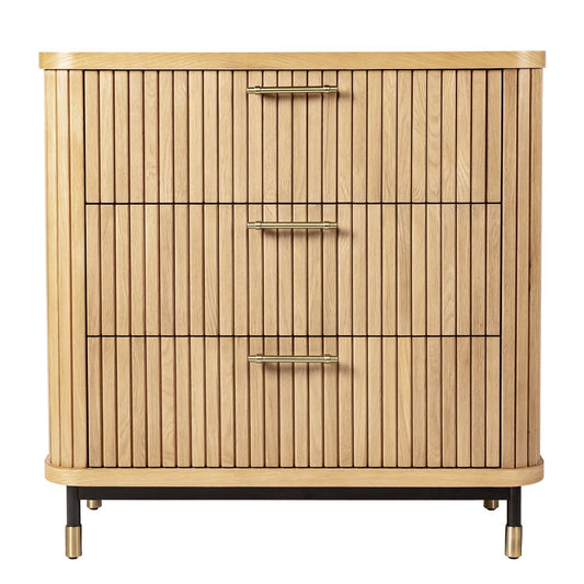 Sophia Oak 3 Drawer Chest - Natural