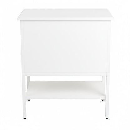 Aimee 55x60cm Bedside Table - All White