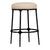 Heston Black Kitchen Stool - Natural Linen