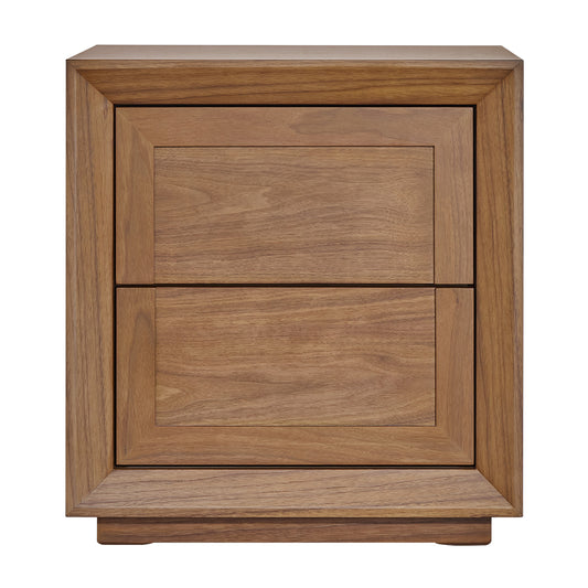 Balmain 60x65cm Tall Bedside Table - Walnut