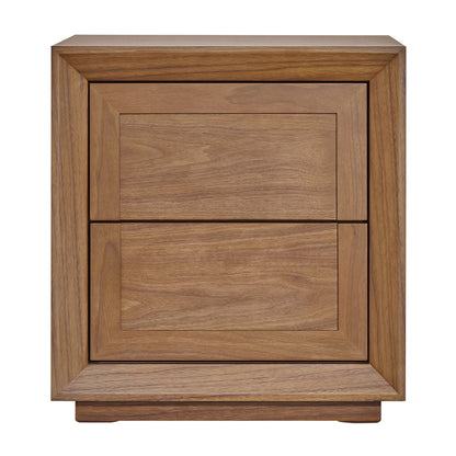 Balmain 60x65cm Tall Bedside Table - Walnut
