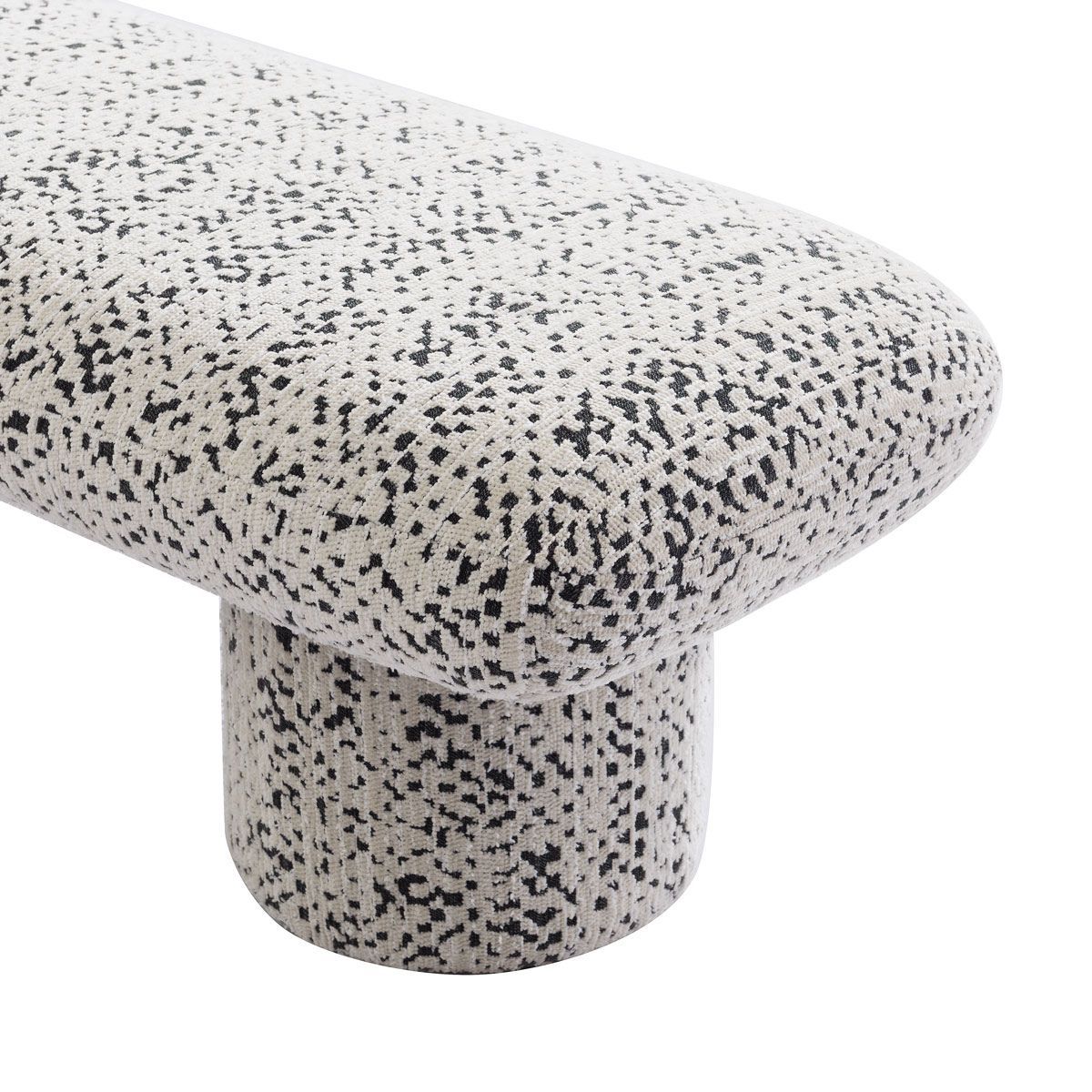 Eleanor Bench Ottoman - Charcoal Jacquard