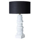 Mendoza Table Lamp - White w Black Shade