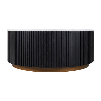 Mason Round Coffee Table - Medium Black