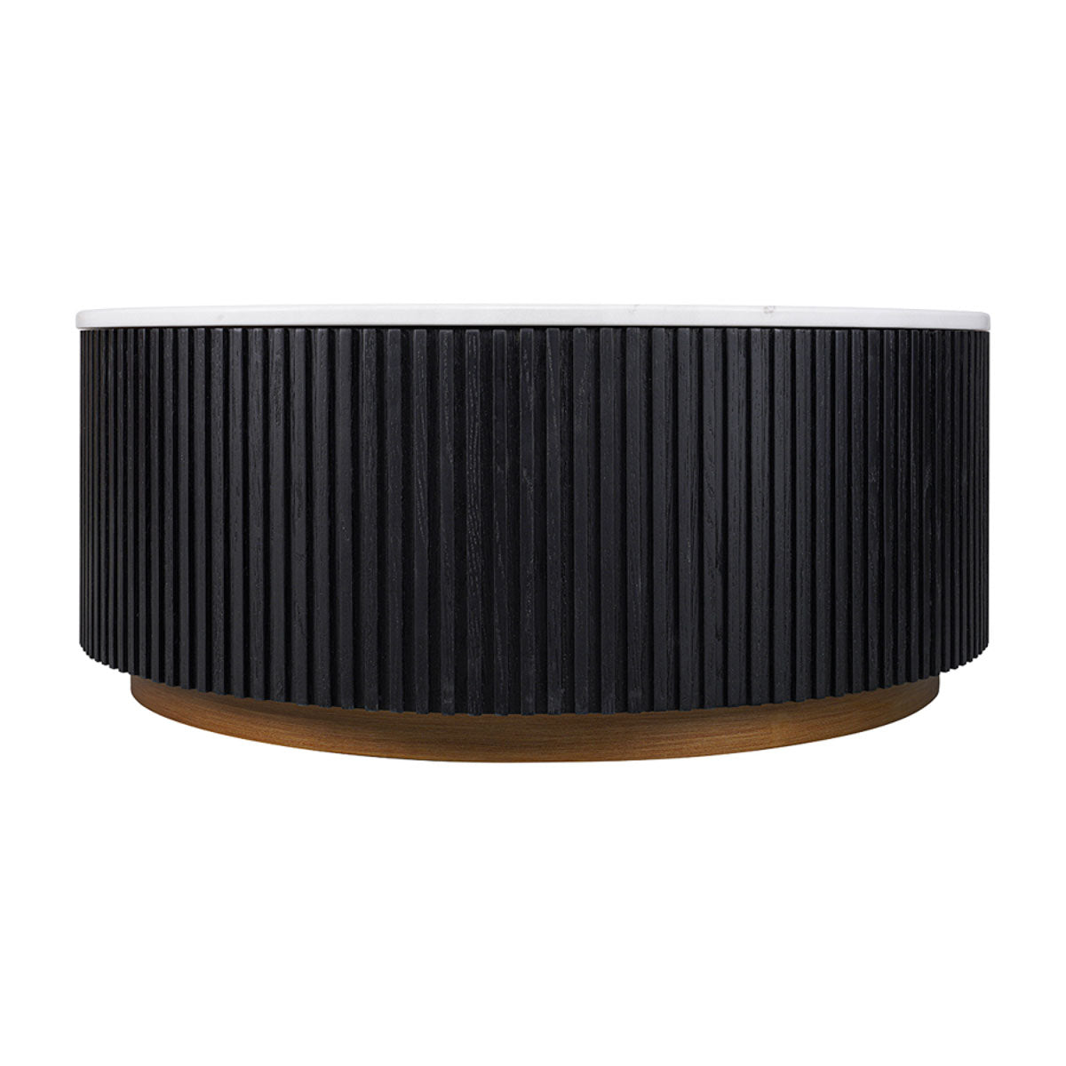 Mason Round Coffee Table - Medium Black