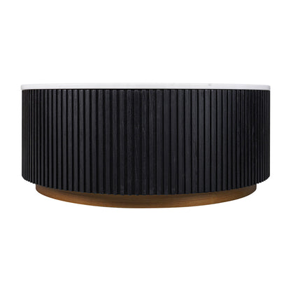 Mason Round Coffee Table - Medium Black
