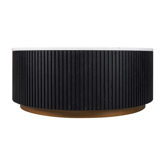 Mason Round Coffee Table - Medium Black
