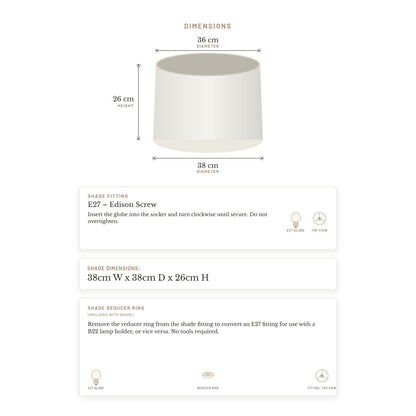Capella Tapered Shade - Medium White - Bulk Buy Qty 5