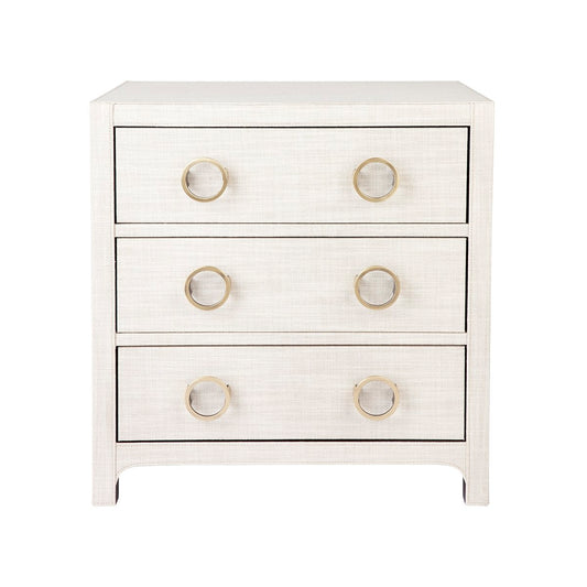 Astley Upholstered Bedside Table - Natural