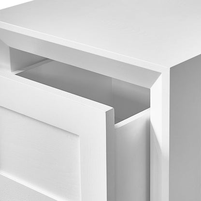 Balmain 40x65cm Bedside Table - White