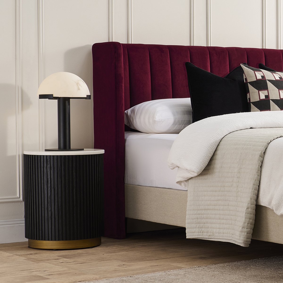 Mason Round Side Table - Black