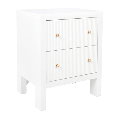 Ariana Bedside Table - Small White Set of 2